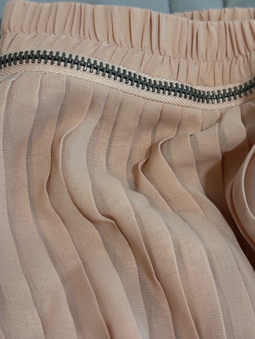 Massimo Dutti Dusty Blush Pleated Maxi Skirt